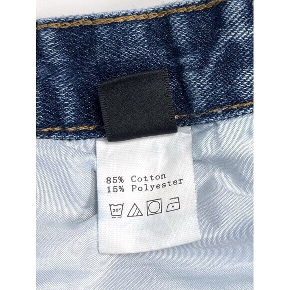 SHEIN Womens XS High-Rise Ankle Distressed Medium Wash Denim Mom JEANS EUC - Picture 4 of 4